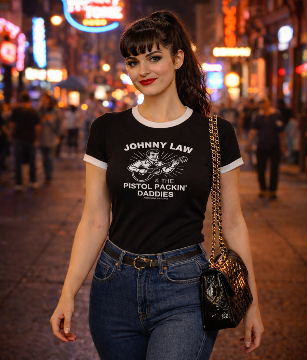 Johnny Law Ringer Tee