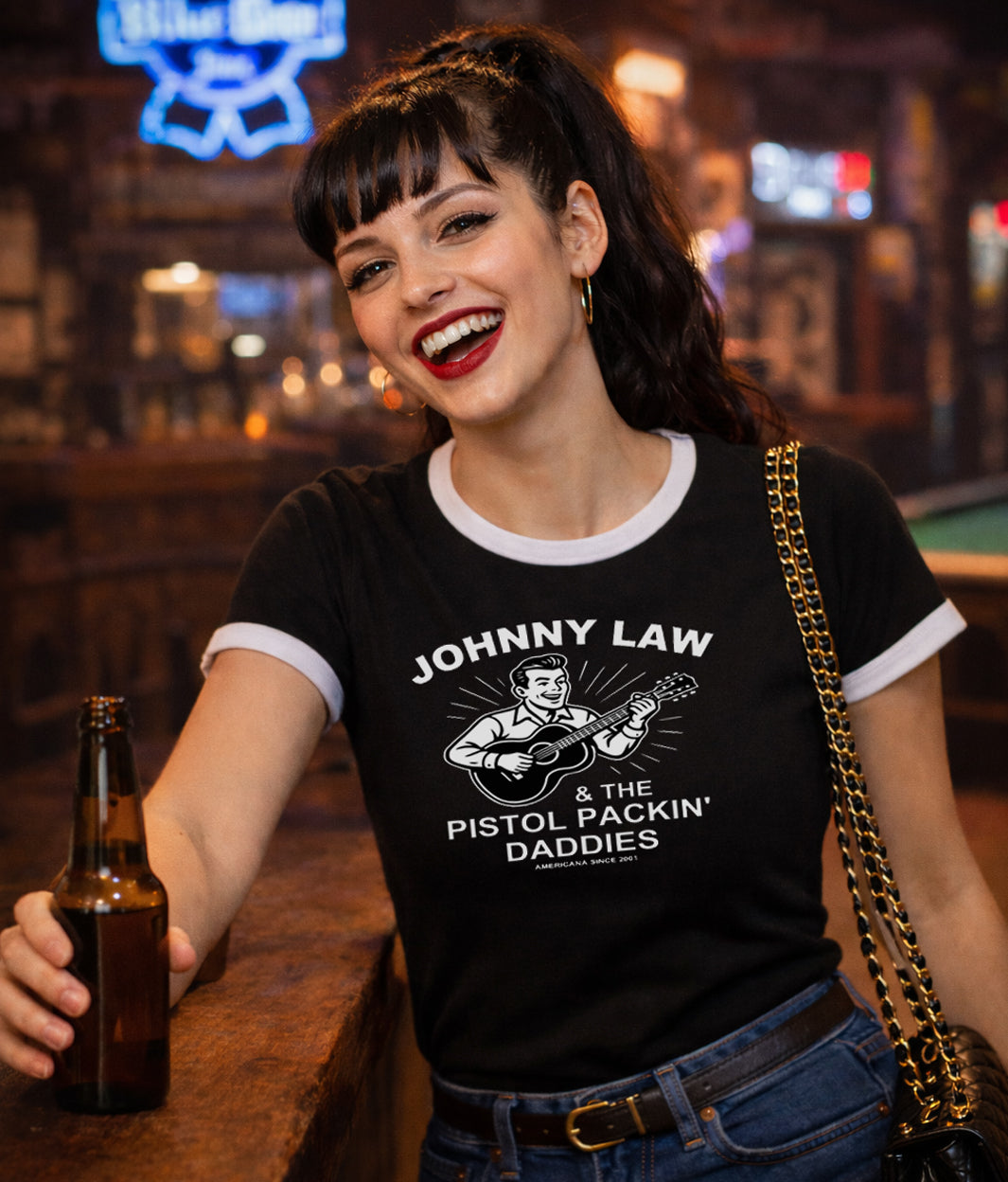 Johnny Law Ringer Tee
