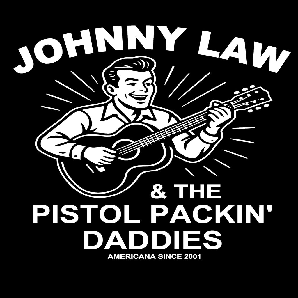 Johnny Law & The Pistol Packin’ Daddies Tee – Vintage Americana Band Shirt