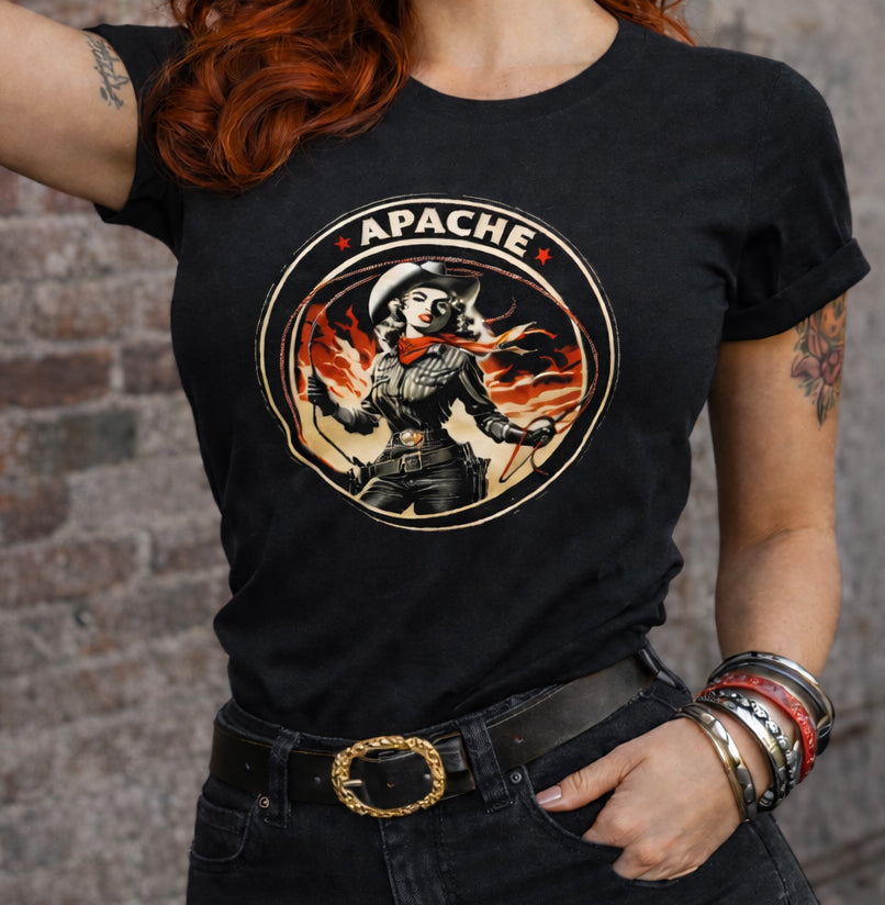 Ropin’ Cowgirl Tee – Built for Dust & Trouble